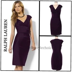 RALPH LAUREN Plum Purple Jersey Dress Slip-On